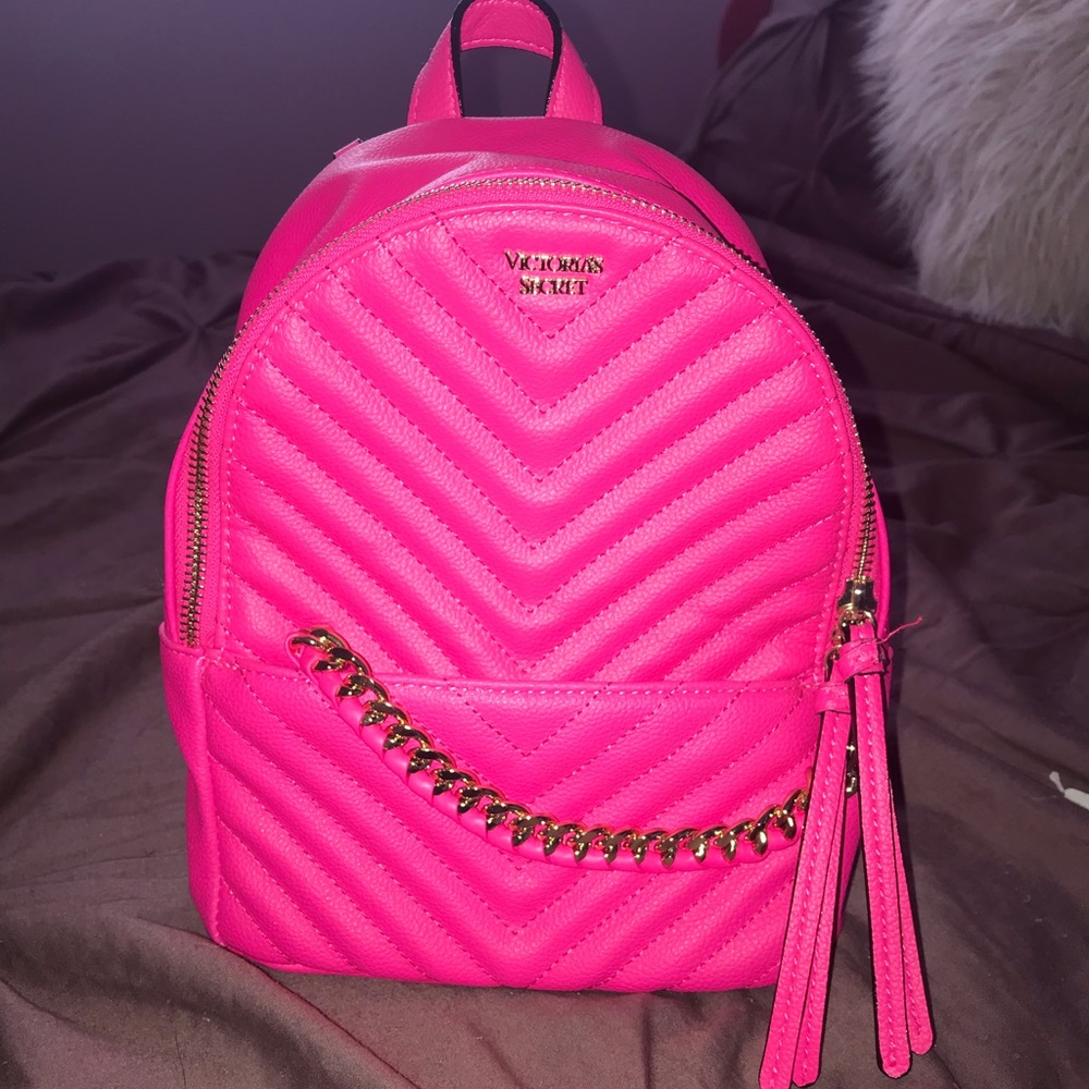Hot pink Victoria Secret mini backpack